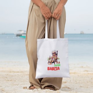 TORBA BAWEŁNIANA PREMIUM NA ZAKUPY Z NADRUKIEM PREZENT DZIEŃ BABCI
