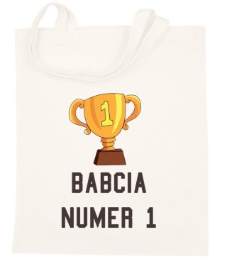TORBA BAWEŁNIANA PREMIUM NA ZAKUPY Z NADRUKIEM PREZENT DZIEŃ BABCI