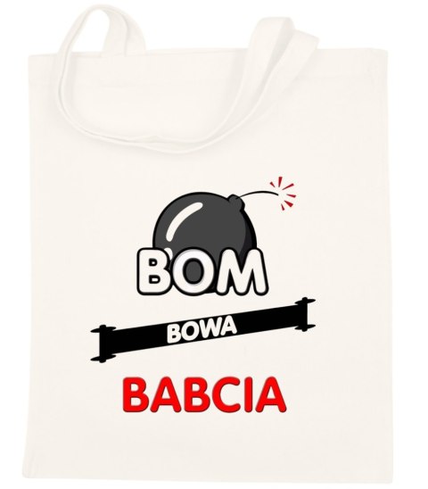 Torba bawełniana premium na zakupy z nadrukiem prezent Dzień Babci