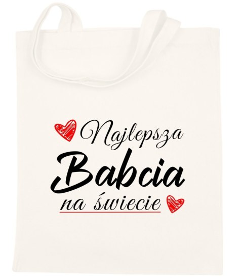 Torba bawełniana premium na zakupy z nadrukiem prezent Dzień Babci