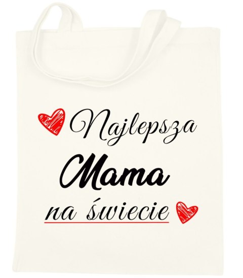 Torba bawełniana premium na zakupy z nadrukiem śmieszny prezent dla mamy