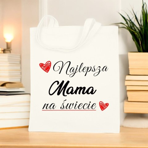 Torba bawełniana premium na zakupy z nadrukiem śmieszny prezent dla mamy