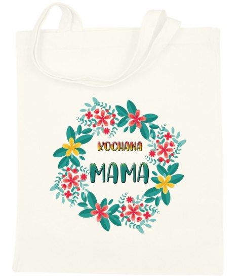Torba bawełniana premium na zakupy z nadrukiem śmieszny prezent dla mamy
