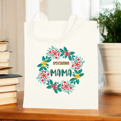 Torba bawełniana premium na zakupy z nadrukiem śmieszny prezent dla mamy