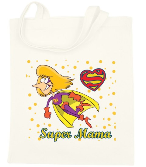 Torba bawełniana premium na zakupy z nadrukiem śmieszny prezent dla mamy