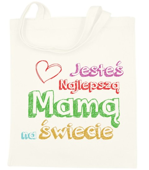 Torba bawełniana premium na zakupy z nadrukiem śmieszny prezent dla mamy