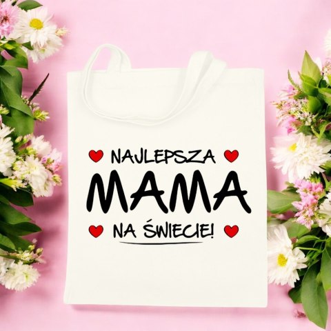 Torba bawełniana premium na zakupy z nadrukiem śmieszny prezent dla mamy