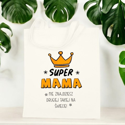 Torba bawełniana premium na zakupy z nadrukiem śmieszny prezent dla mamy