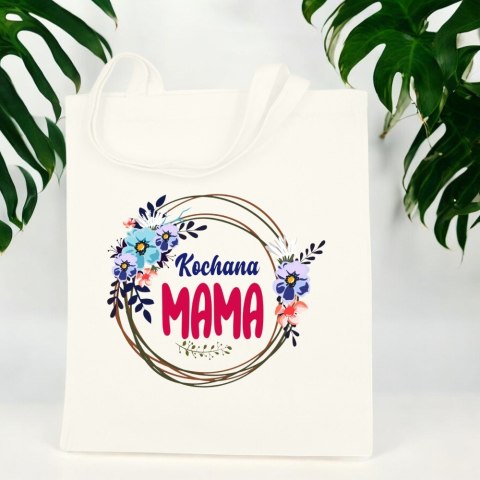 Torba bawełniana premium na zakupy z nadrukiem śmieszny prezent dla mamy