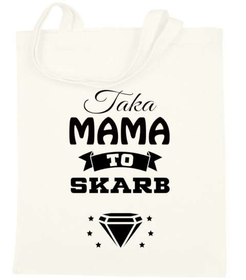 Torba bawełniana premium na zakupy z nadrukiem śmieszny prezent dla mamy