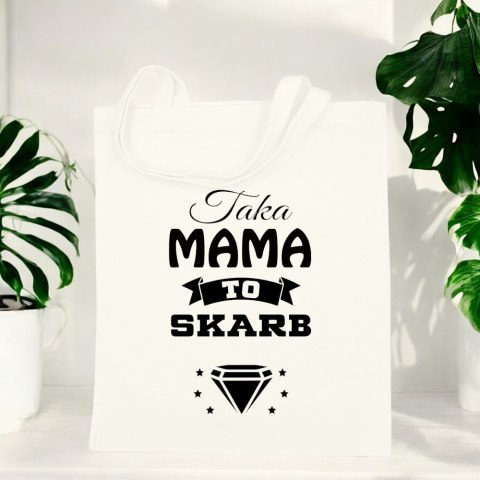 Torba bawełniana premium na zakupy z nadrukiem śmieszny prezent dla mamy