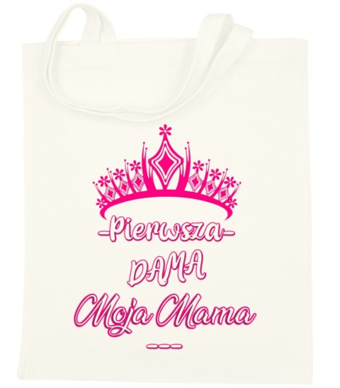 Torba bawełniana premium na zakupy z nadrukiem śmieszny prezent dla mamy