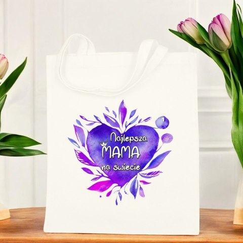 Torba bawełniana premium na zakupy z nadrukiem śmieszny prezent dla mamy