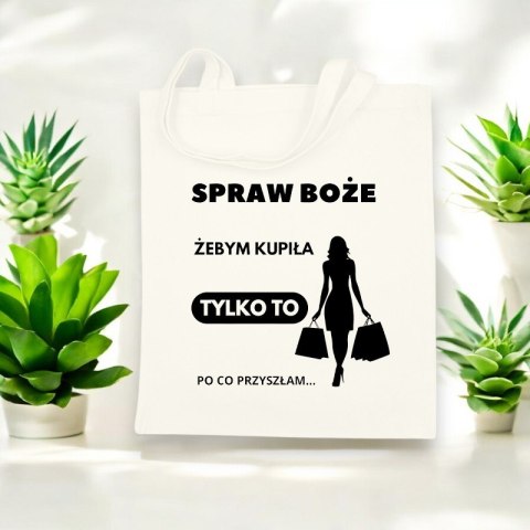 Torba bawełniana premium na zakupy z nadrukiem śmieszny prezent
