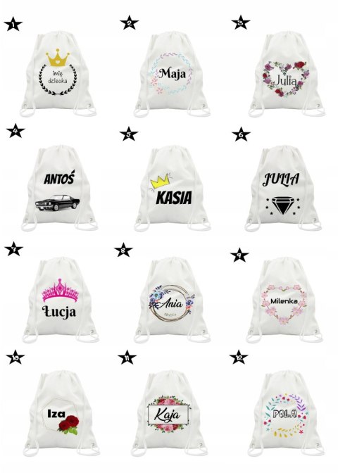 Worek na buty kapcie plecak gruby mocny premium do szkoły przedszkola