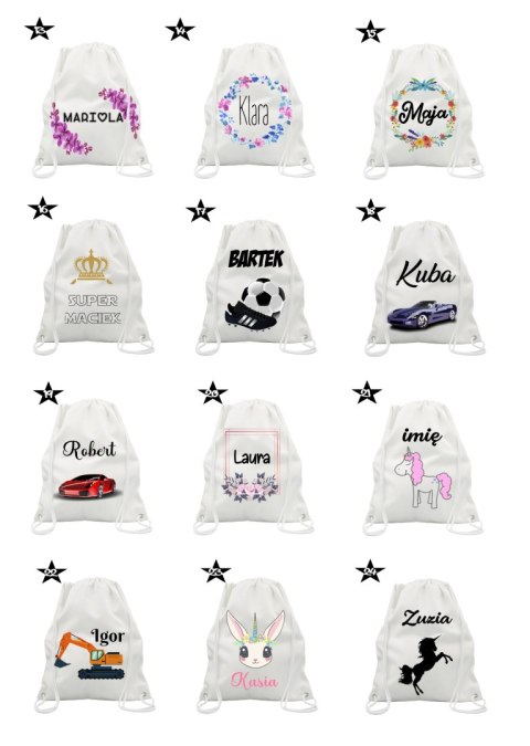 Worek na buty kapcie plecak gruby mocny premium do szkoły przedszkola