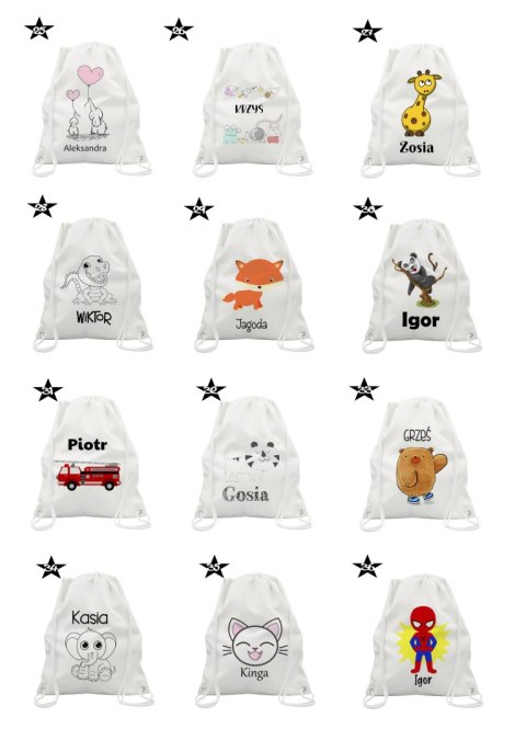 Worek na buty kapcie plecak gruby mocny premium do szkoły przedszkola