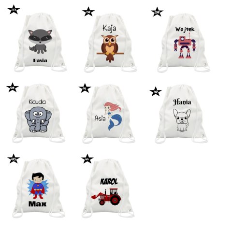 Worek na buty kapcie plecak gruby mocny premium do szkoły przedszkola