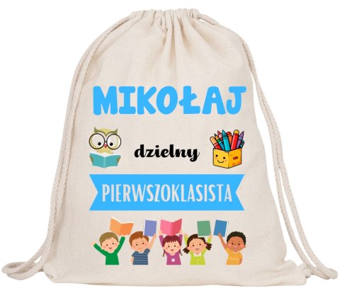 Worek na buty kapcie plecak mocny gruby premium do szkoły pasowanie ucznia