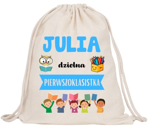 Worek na buty kapcie plecak mocny gruby premium do szkoły pasowanie ucznia