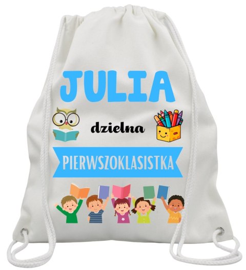 Worek na buty kapcie plecak mocny gruby premium do szkoły pasowanie ucznia