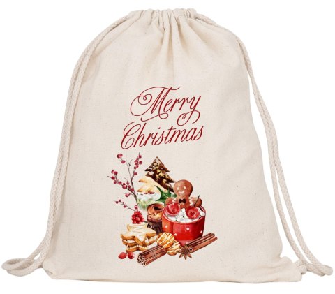 Worek na buty kapcie plecak mocny premium mikołajki Boże Narodzenie święta