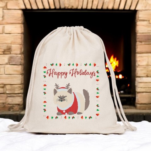 Worek na buty kapcie plecak mocny premium mikołajki Boże Narodzenie święta