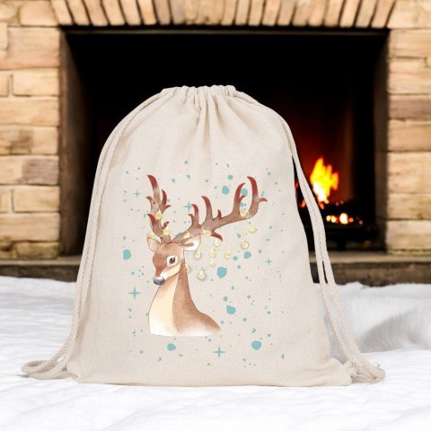 Worek na buty kapcie plecak mocny premium mikołajki Boże Narodzenie święta
