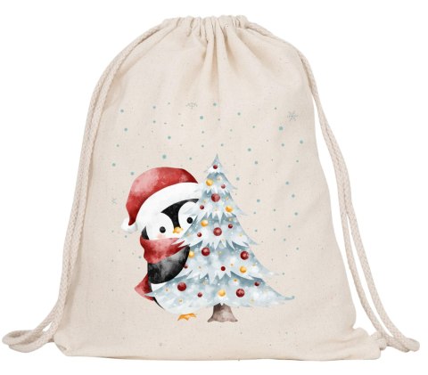 Worek na buty kapcie plecak mocny premium mikołajki Boże Narodzenie święta