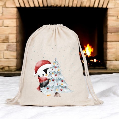 Worek na buty kapcie plecak mocny premium mikołajki Boże Narodzenie święta