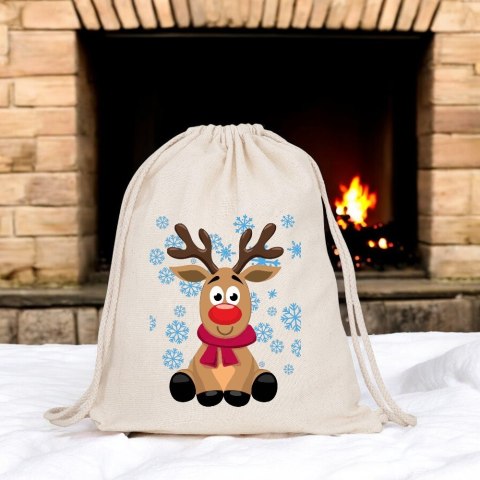 Worek na buty kapcie plecak mocny premium mikołajki Boże Narodzenie święta