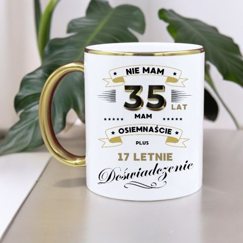 Kubek premium na 35 urodziny śmieszny prezent