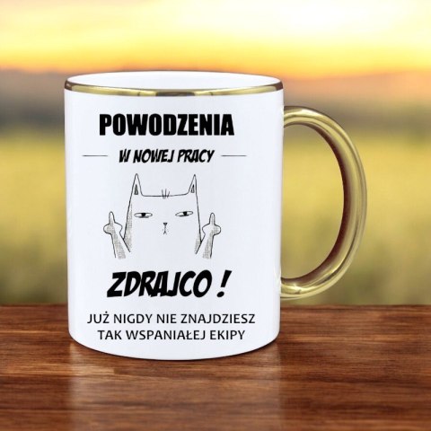 KUBEK PREMIUM NA POŻEGNANIE KOLEŻANKI KOLEGI Z PRACY ŚMIESZNY PREZENT
