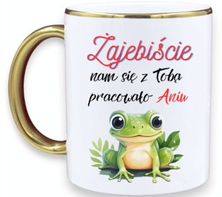 KUBEK PREMIUM PREZENT NA POŻEGNANIE KOLEŻANKI KOLEGI Z PRACY Z IMIENIEM #