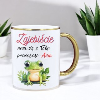 KUBEK PREMIUM PREZENT NA POŻEGNANIE KOLEŻANKI KOLEGI Z PRACY Z IMIENIEM #