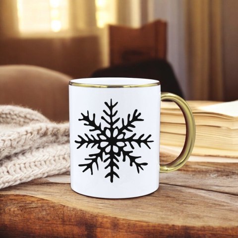 Kubek premium prezent świąteczny Boże Narodzenie mikołajki biało-złoty