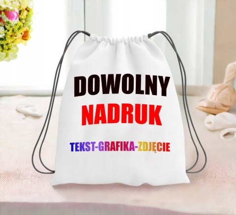 PLECAK WOREK Z DOWOLNYM NADRUKIEM ZDJĘCIE GRAFIKA LOGO TEKST KREATOR #