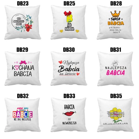 Poszewka na poduszkę z nadrukiem prezent Dzień Babci różne wzory babcia