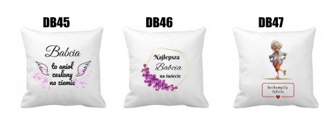 Poszewka na poduszkę z nadrukiem prezent Dzień Babci różne wzory babcia