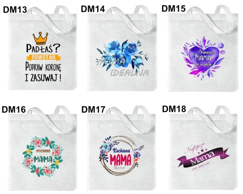 Torba z nadrukiem Dzień Matki prezent dla mamy różne wzory