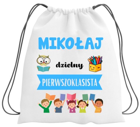 WOREK NA BUTY KAPCIE PLECAK SPORTOWY DO SZKOŁY PASOWANIE NA UCZNIA #
