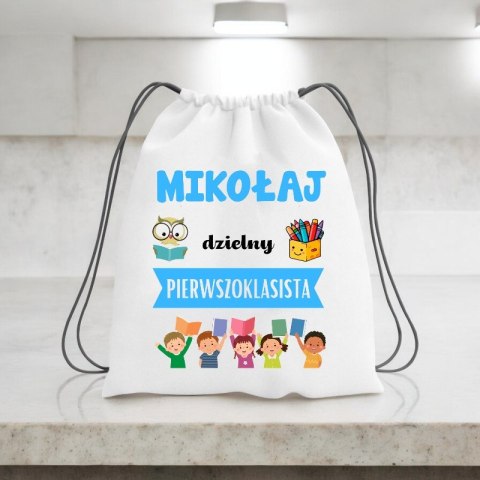 WOREK NA BUTY KAPCIE PLECAK SPORTOWY DO SZKOŁY PASOWANIE NA UCZNIA #
