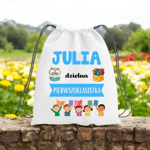 WOREK NA BUTY KAPCIE PLECAK SPORTOWY DO SZKOŁY PASOWANIE NA UCZNIA #