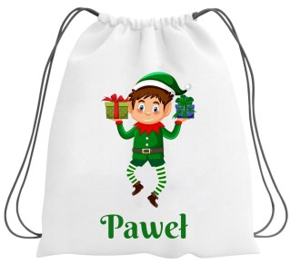 WOREK NA BUTY KAPCIE PLECAK Z IMIENIEM MIKOŁAJKI ŚWIĘTA DLA DZIECKA #