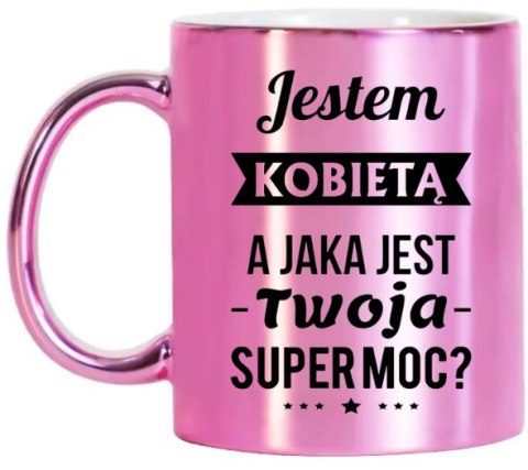 KUBEK RÓŻOWY METALIK PREZENT DLA DZIEWCZYNY KOLEŻANKI ŻONY NA RÓŻNE OKAZJE