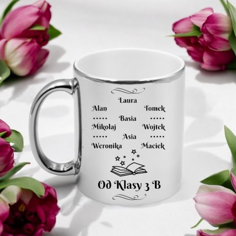 Kubek srebrny premium dla kosmetyczki stylistki paznokci śmieszny prezent