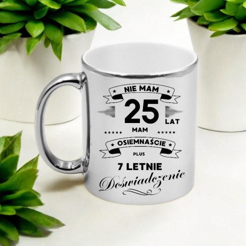 Kubek srebrny premium prezent na 25 urodziny oryginalny upominek