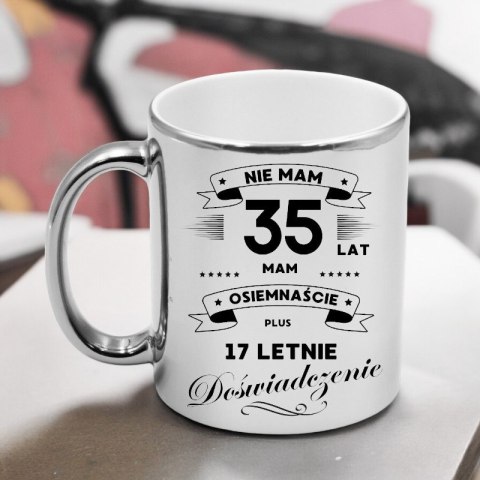 Kubek srebrny premium prezent na 35 urodziny oryginalny upominek