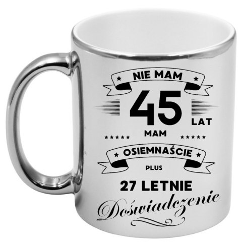 Kubek srebrny premium prezent na 45 urodziny oryginalny upominek