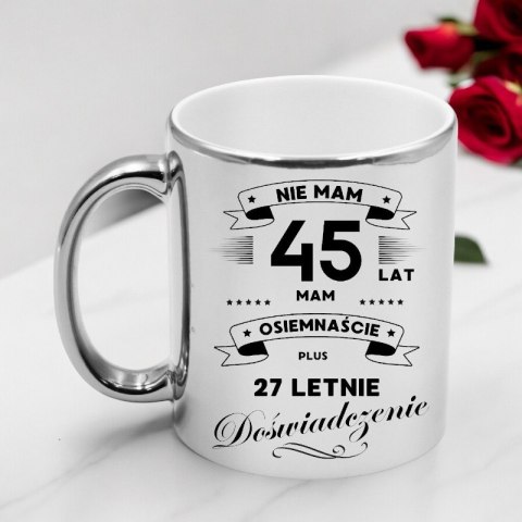 Kubek srebrny premium prezent na 45 urodziny oryginalny upominek